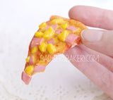 PIZZA SLICE 1/4 or 1/3 Scale, Custom Toppings, BJD Doll Food Prop for MSD, SD, Minifee