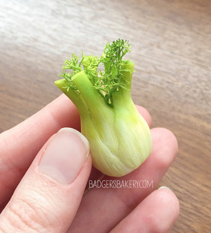 FENNEL Bulb Miniature, Food for Dolls and Dollhouses in 1/4, 1/6, 1/12 Scale, Vegetable Prop