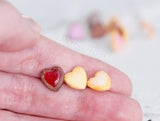tiny heart shaped cookie studs