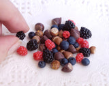 miniature nuts and berries