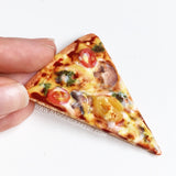 PIZZA SLICE 1/4 or 1/3 Scale, Custom Toppings, BJD Doll Food Prop for MSD, SD, Minifee