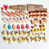 FRIDGE MAGNETS SET 3 pcs Cute Miniature Food Kitchen Decor - Random Grab Bag, Fukubukuro