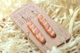 BAGUETTE EARRINGS Dollhouse Miniature Food Jewelry, French Bread