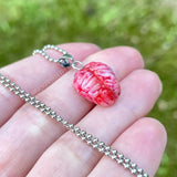 Creepy BRAIN NECKLACE, Horror Jewelry for Halloween, Zombie Jewelry