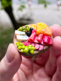 Realistic Dollhouse Charcuterie Board, 1/12 Scale Miniature, Medium Cheese Platter