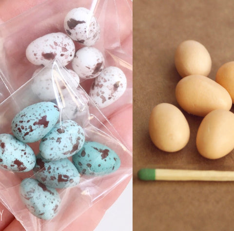 Miniature EGGS 6 PCS SET, Dummy Eggs, Doll Props, Dollhouse Food, Mini Food for BJD, Blythe, American Girl