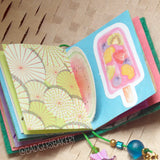 OOAK Miniature JUNK JOURNAL, Tiny Colorful Notebook for Dolls, Bjd Prop