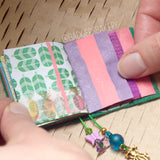 OOAK Miniature JUNK JOURNAL, Tiny Colorful Notebook for Dolls, Bjd Prop
