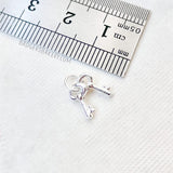 Dollhouse KEYRING, Miniature Silver Keys for 1/12 Scale Dollhouses and Dolls