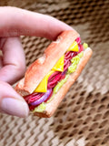 Handcrafted Miniature SUB SANDWICH, Veggie or Italian Hero, Food Prop for Dolls and Dollhouses in Multiple Scales - BJD, American Girl, Blythe and more