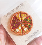 PIZZA SLICE 1/12 Dollhouse Scale or 1/6 Playscale Doll Prop, ANY CUSTOM TOPPING