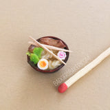 Dollhouse RAMEN BOWL, Mini Japanese Cuisine, Miniature Food in 1/12 and 1/8 scale, Doll Prop