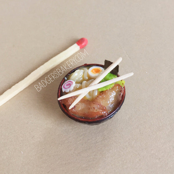 Dollhouse RAMEN BOWL, Mini Japanese Cuisine, Miniature Food in 1/12 and 1/8 scale, Doll Prop