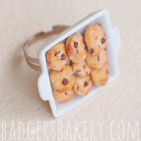 mini chocolate chip cookie tray ring