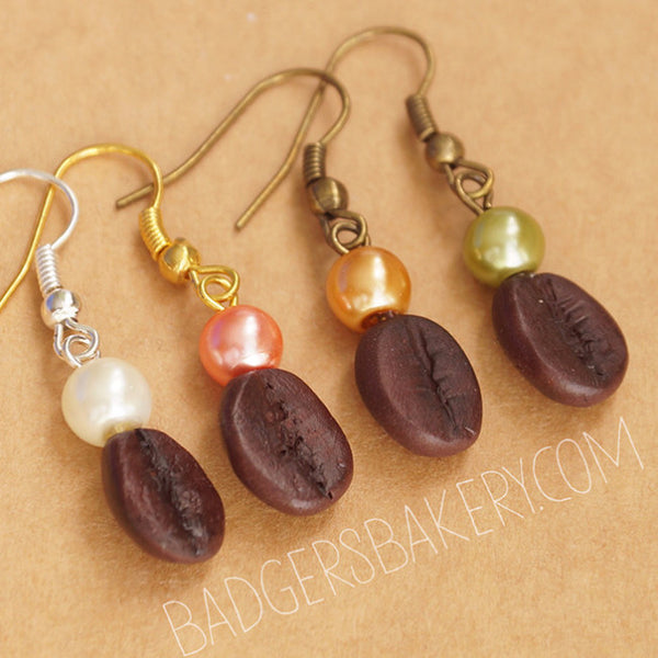 coffee bean earrings