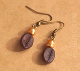 coffee bean earrings
