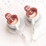 gingerbread cookie coffee cup earrings
