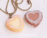 layered heart cookie necklace