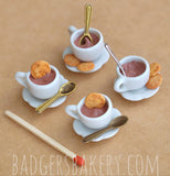 miniature hot chocolate cups