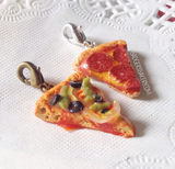 Miniature Pizza CHARM / PENDANT, Choose Your Flavor, Miniature Food Jewelry