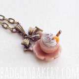 beige coffee cup pendant