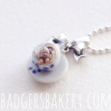 painted coffee cup pendant