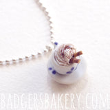 painted coffee cup pendant