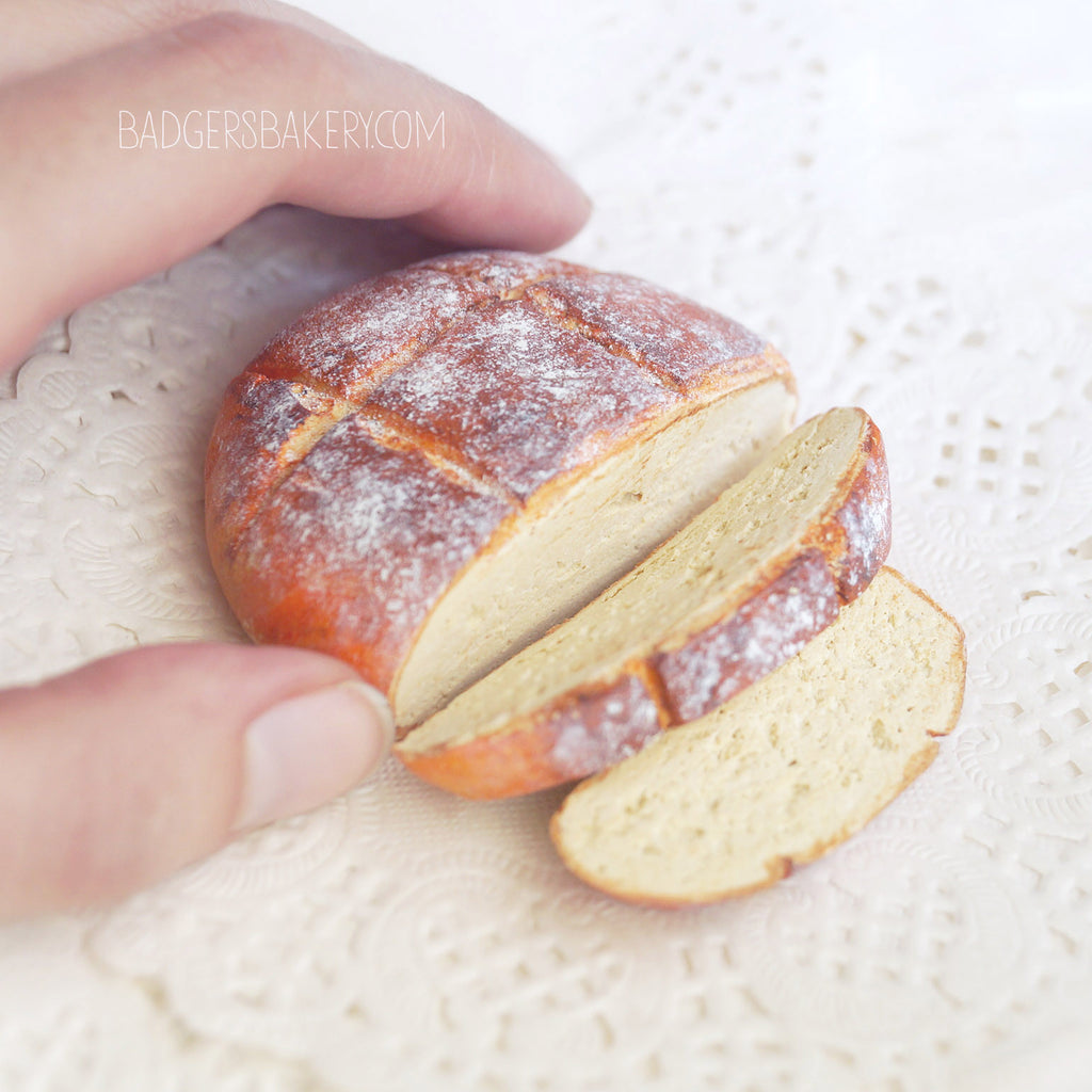 Miniature BREAD LOAF, Partially Sliced, Food for Dollhouses – Badger's ...