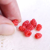 miniature raspberries 1/4 scale