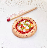 Dollhouse NEAPOLITAN PIZZA Margherita, Miniature Italian Food in 1/12 or 1/6 Scale, Doll Accessories