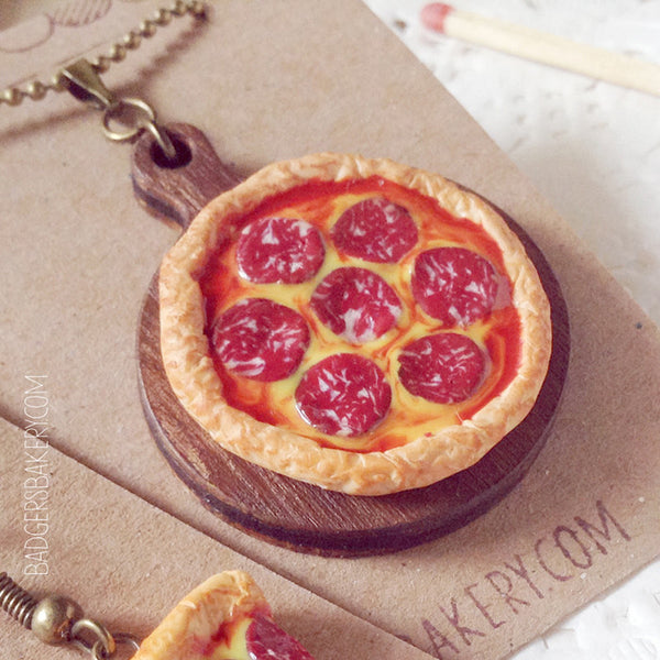 pepperoni pizza pendant