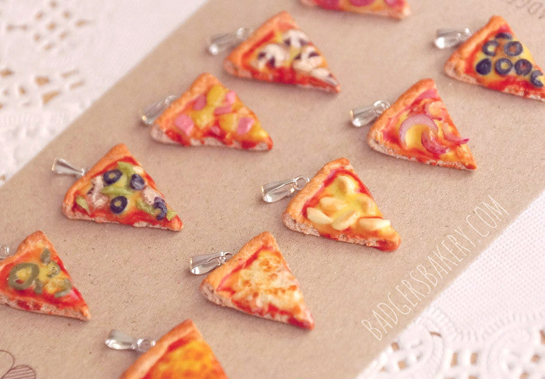 Miniature Pizza CHARM / PENDANT - Choose Your Flavor – Badger's Bakery