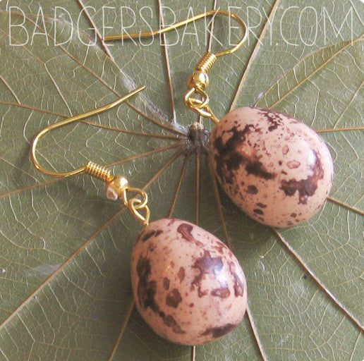 quail egg earrings