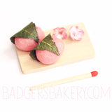 miniature sakura mochi cake