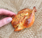 Miniature ROAST CHICKEN or Turkey, BJD Doll Food Prop, Dollhouse Food, msd, sd, yosd, 1/12, 1/6, 1/4, 1/3 scale